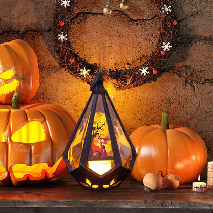 Halloween pumpkin lantern with soft night light