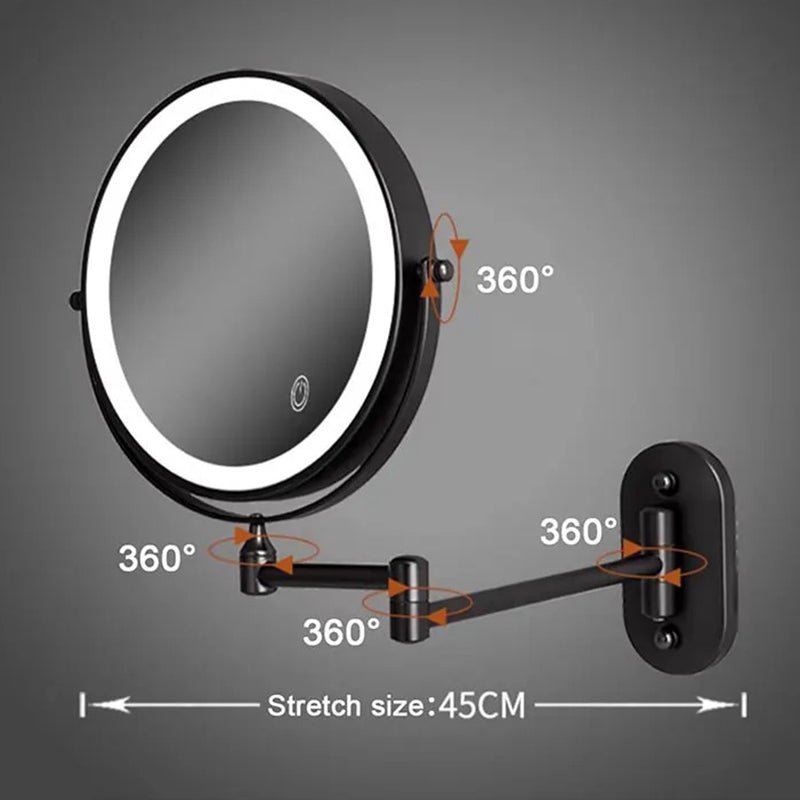 Rechargeable LED magnifying mirror | 3-colour touch lighting