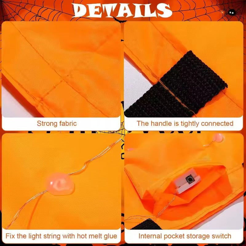 3D Halloween pumpkin trick-or-treat bag for kids