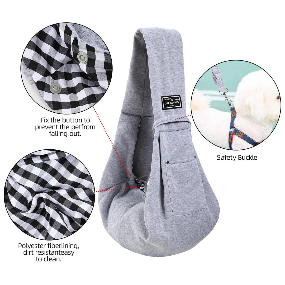 Portable pet carrier bag - Breathable mesh with padded interior