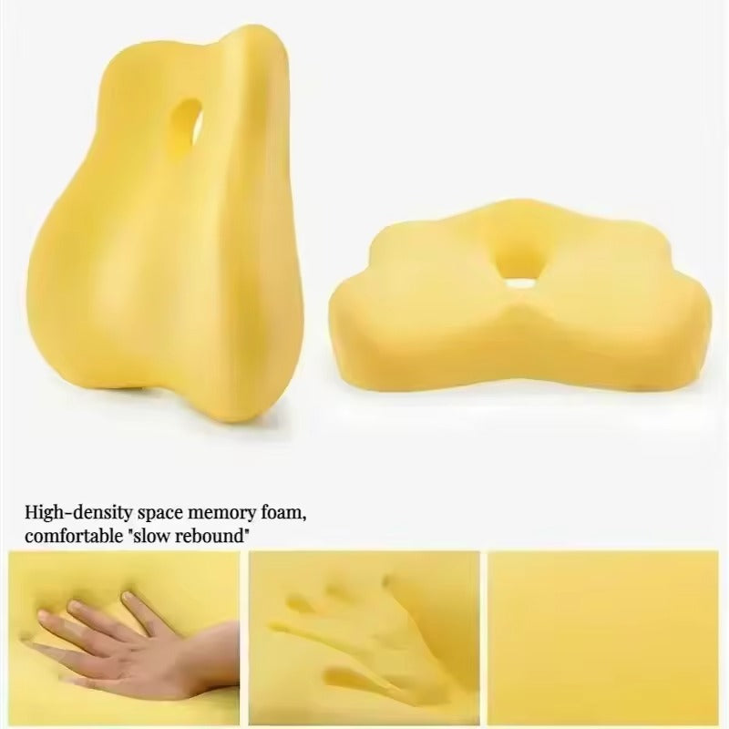 Memory foam lumbar support pillow for office, car and daily comfort