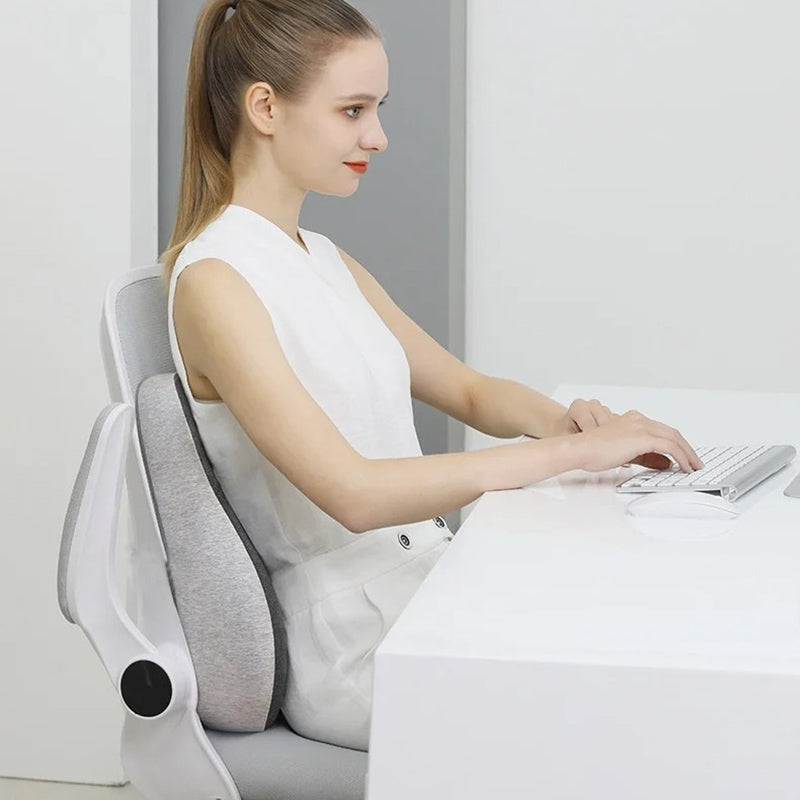 Memory foam lumbar support pillow for office, car and daily comfort