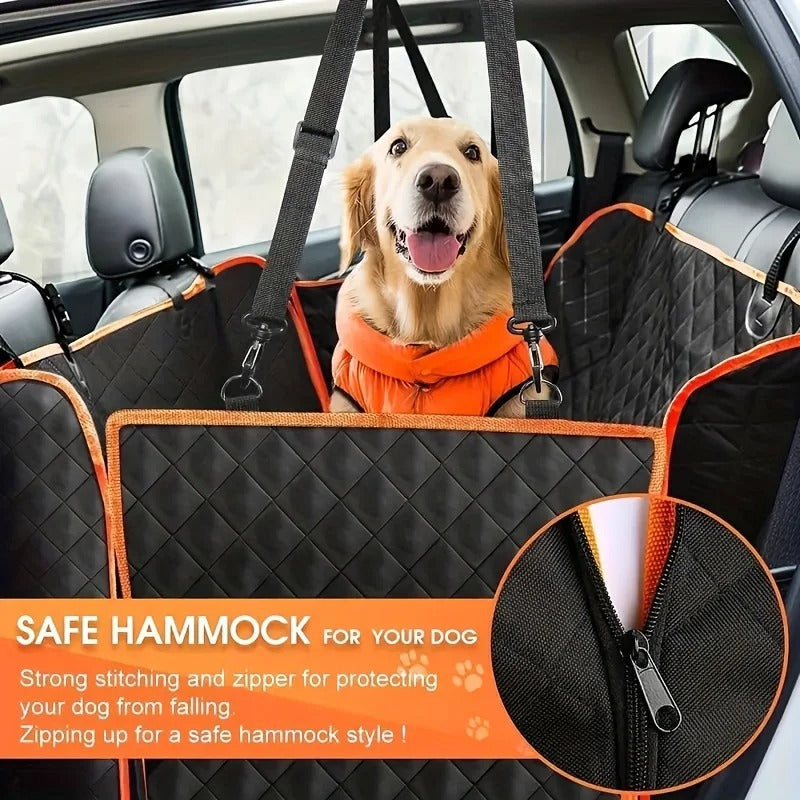 Waterproof dog car seat protector with padded comfort