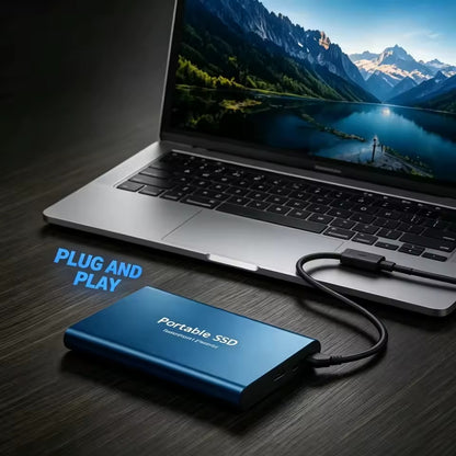 2TB external SSD with USB-C and up to 1050 MB/s transfer speeds
