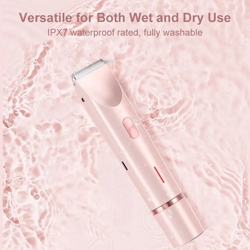 Women's 2-in-1 electric body trimmer | Dual-head wet & dry grooming
