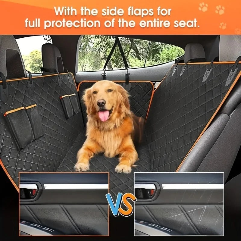 Waterproof dog car seat protector with padded comfort