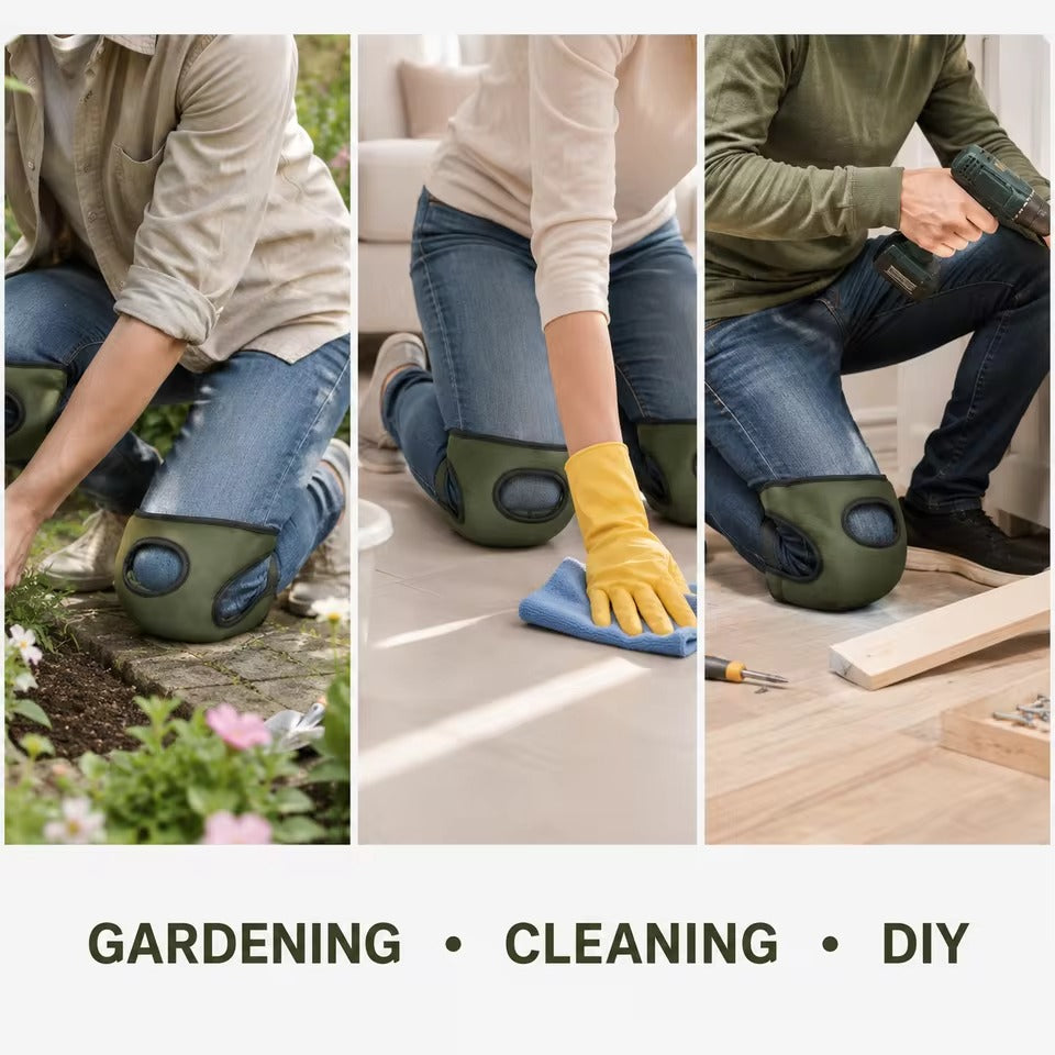 Garden knee pads - EVA foam protective kneeling pads with secure straps