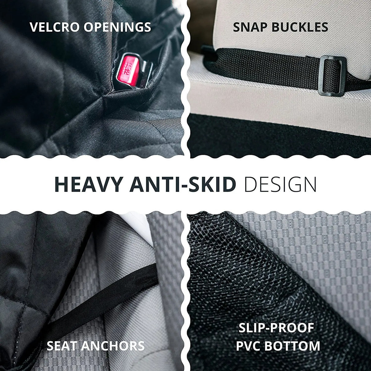 Waterproof dog car seat protector with padded comfort