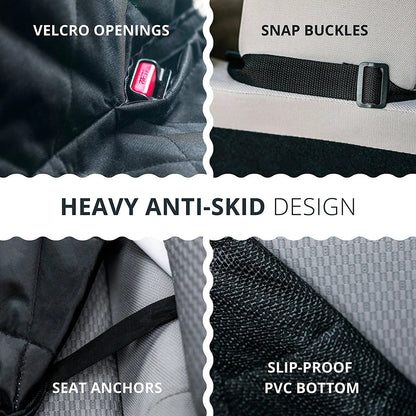 Waterproof dog car seat protector with padded comfort