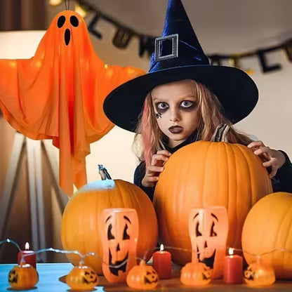 Glowing Halloween ghost decoration with LED lights