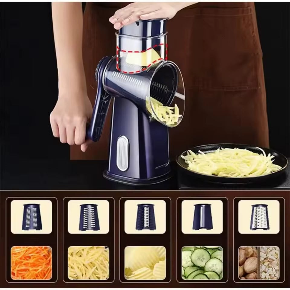 Multifunction kitchen mandoline with interchangeable blades