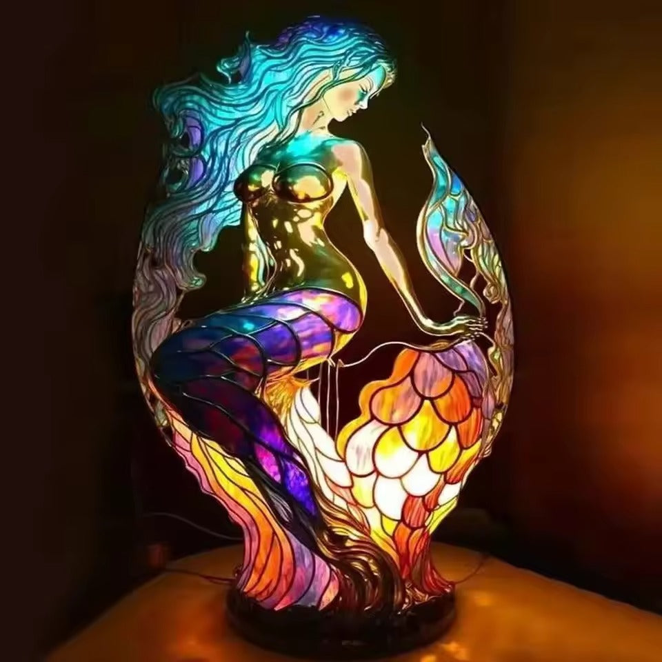 Stained glass animal lamp - Colourful artistic lighting for home decor