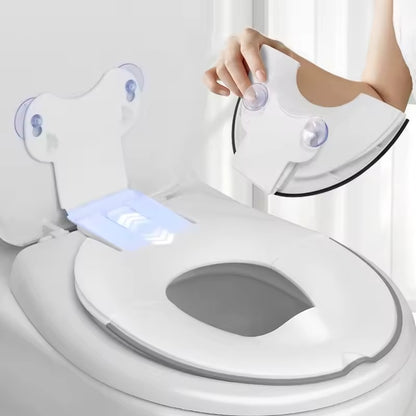 Foldable portable toilet seat for children with non-slip base
