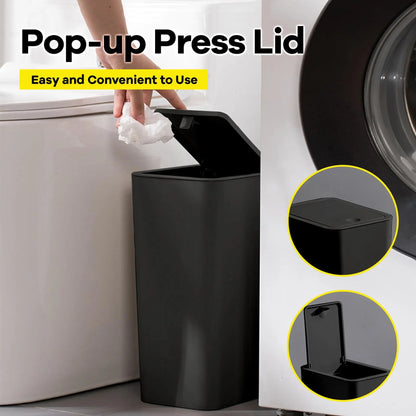Aesthetic kitchen bin with practical lid for everyday waste