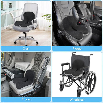 Memory foam backrest cushion for comfortable sitting at home, office or car