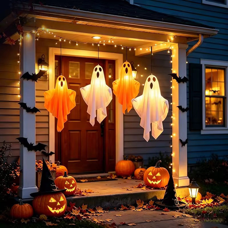 Glowing Halloween ghost decoration with LED lights