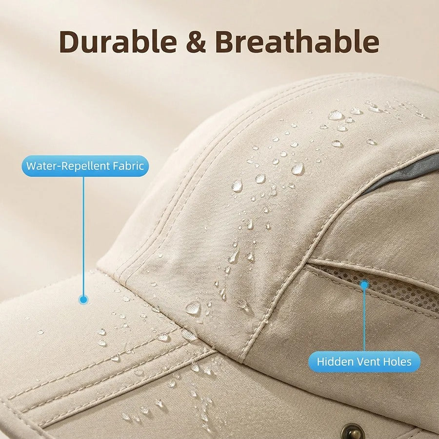 UV protection cap - UPF 50+ sun hat with removable neck cover