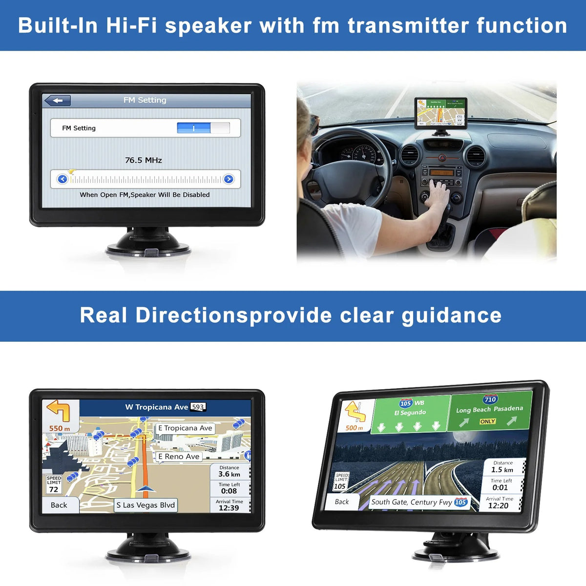 7-inch GPS navigation system | Real-time traffic and route guidance