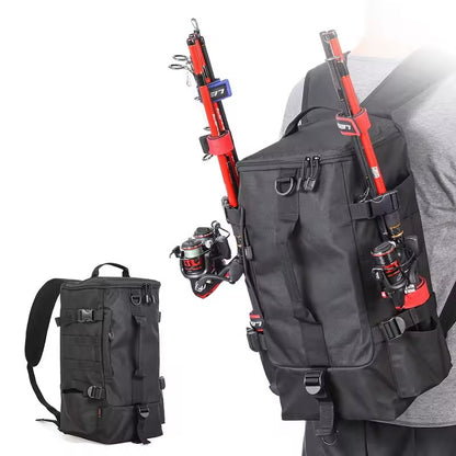 Multifunction fishing backpack with rod holders – Organised gear storage