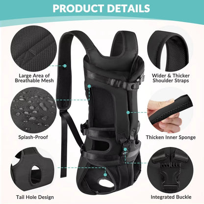 Pet carrier bag - Breathable mesh with stable semi-rigid frame