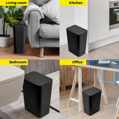 Aesthetic kitchen bin with practical lid for everyday waste