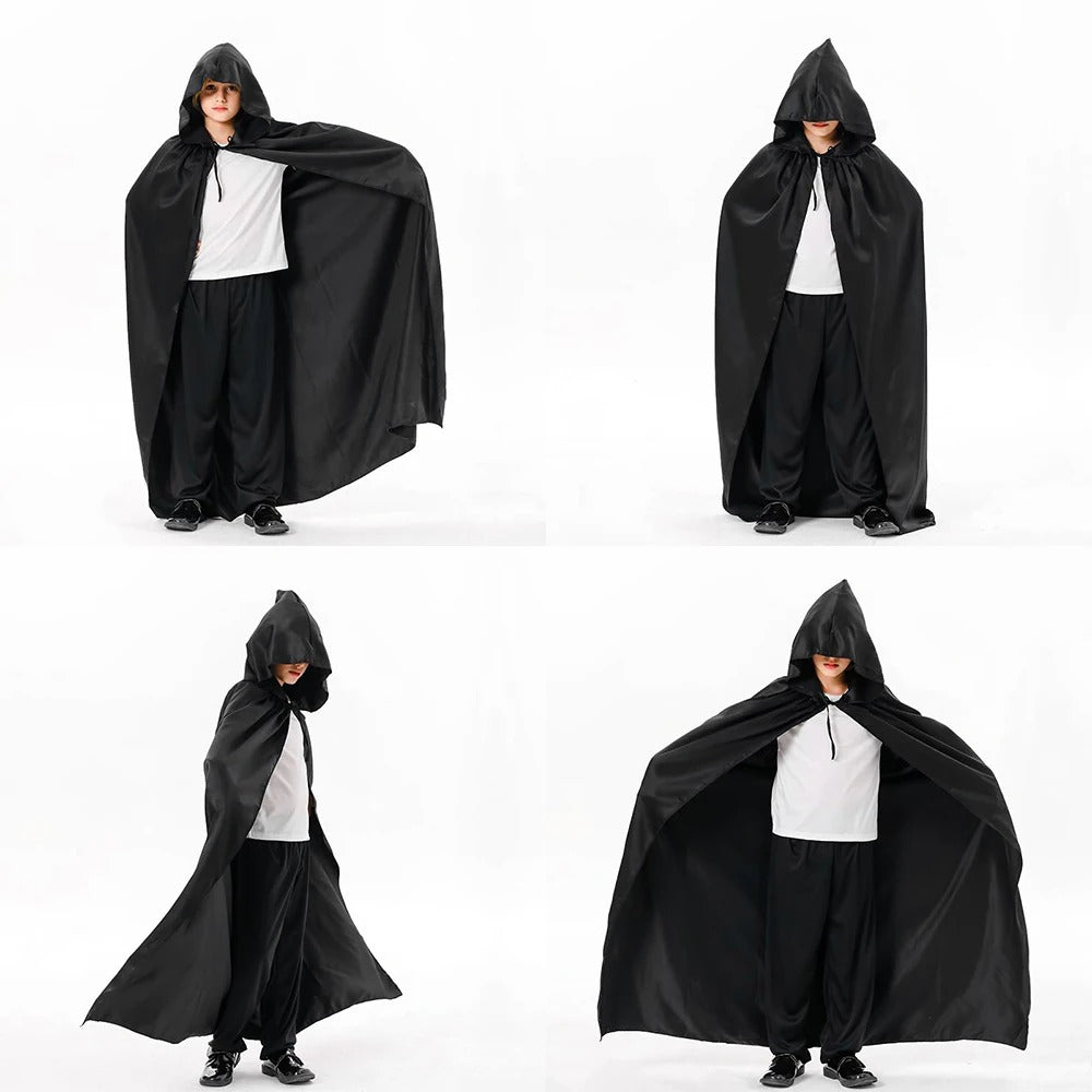 Kids' wizard hooded cloak for Halloween dress-up