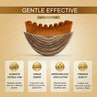 Gentle lymphatic massage brush for face and neck