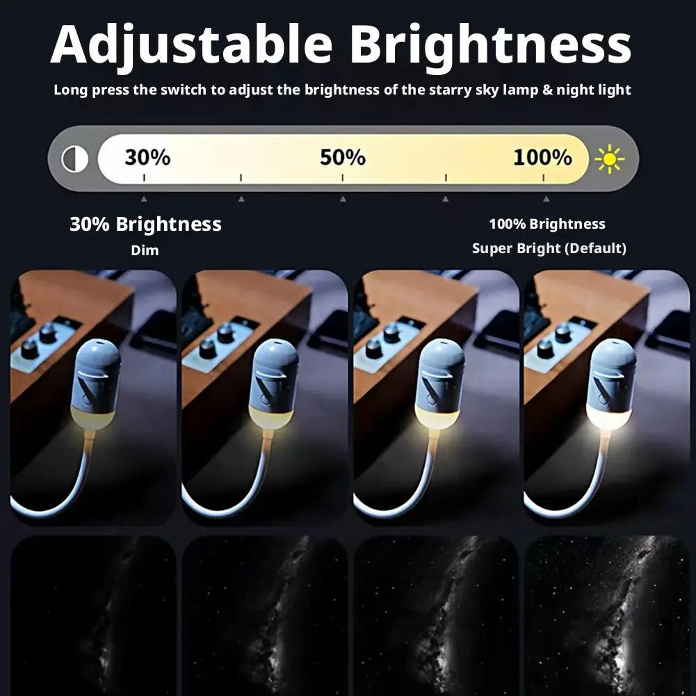 USB rechargeable bedside night light - Soft LED glow for cosy evenings