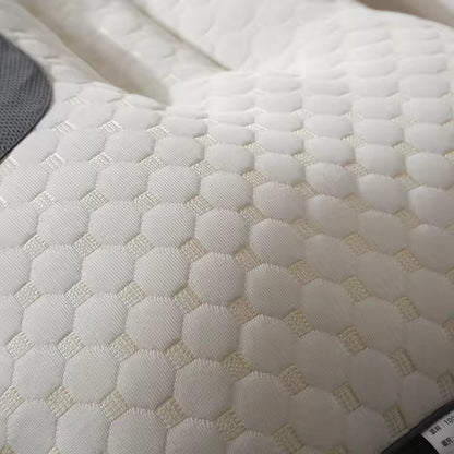 Hybrid neck support pillow for back and side sleepers