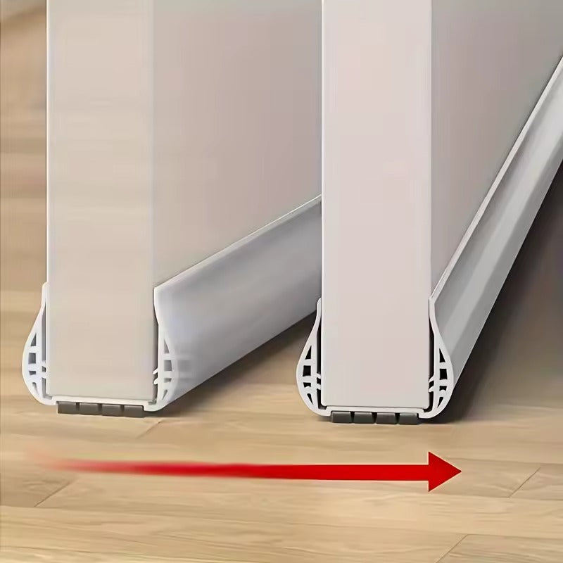 Under door draft stopper with windproof insulation for 3.5–5.5 cm thick doors