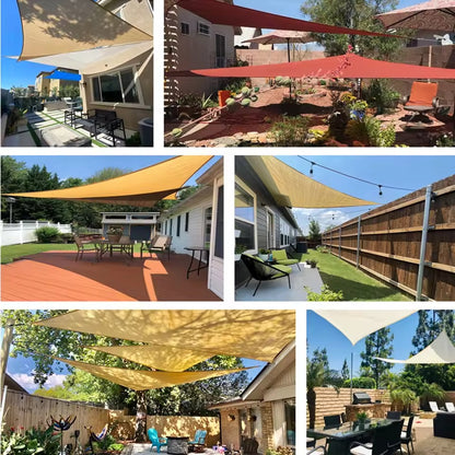 Outdoor shade sail for UV protection in gardens, patios and balconies