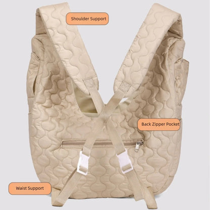Extra spacious pet carrier backpack with breathable panels for travel