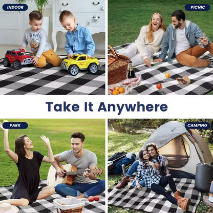 Waterproof picnic blanket - Foldable outdoor mat for beach, camping & parks