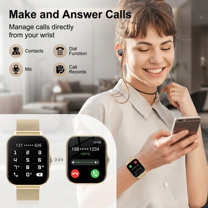 Smart fitness watch with Bluetooth calling and health monitoring