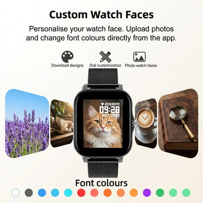 Smart fitness watch with Bluetooth calling and health monitoring
