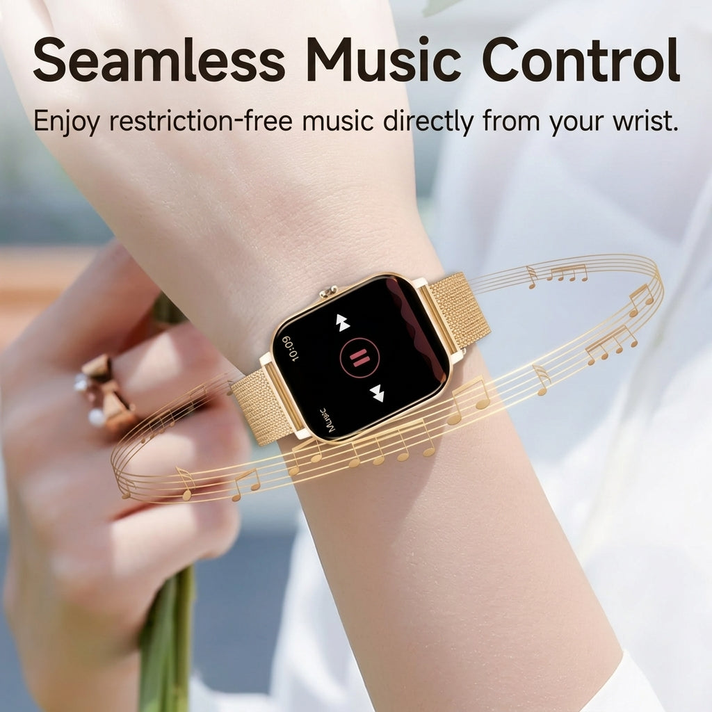 Smart fitness watch with Bluetooth calling and health monitoring