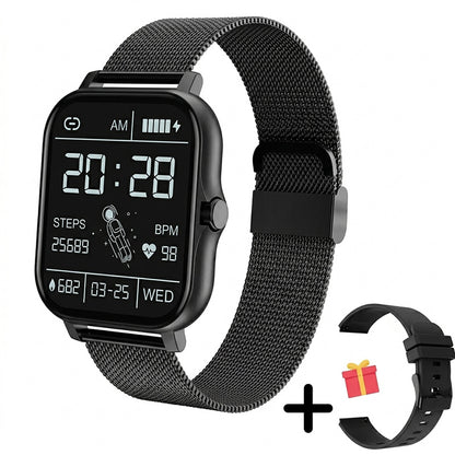 Smart fitness watch with Bluetooth calling and health monitoring