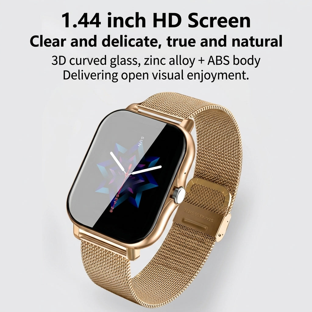 Smart fitness watch with Bluetooth calling and health monitoring