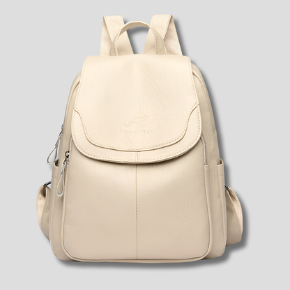 Women's Anti-Theft Embossed Leather Backpack
