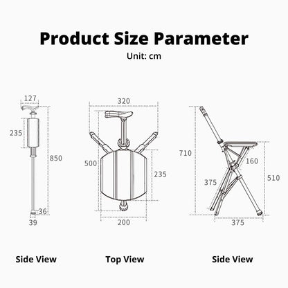 Folding Walking Cane with Seat - Portable Mobility Support