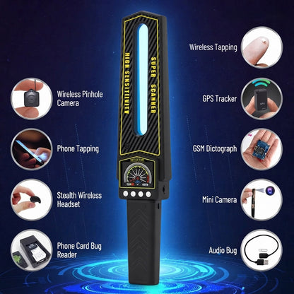 Portable privacy detector - Hidden camera and wireless signal scanning