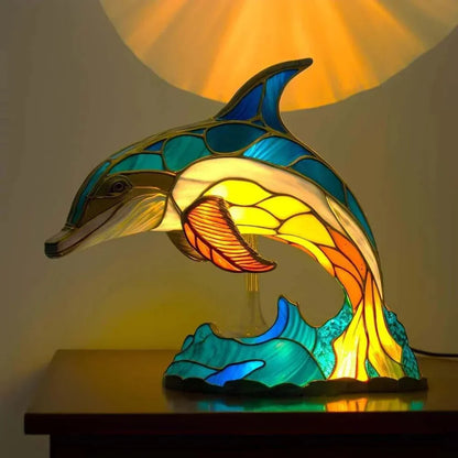 Artistic Animal Stained Glass Lamp for Home Decor