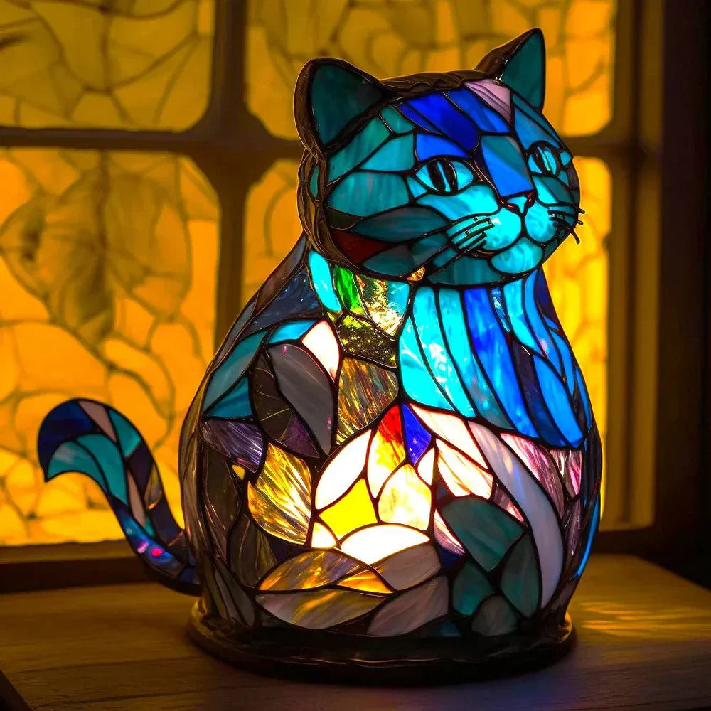 Artistic Animal Stained Glass Lamp for Home Decor