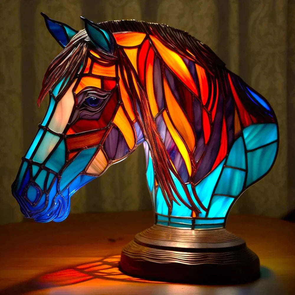 Artistic Animal Stained Glass Lamp for Home Decor