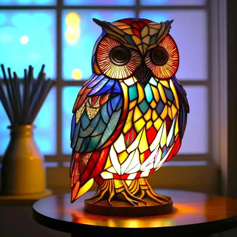 Artistic Animal Stained Glass Lamp for Home Decor