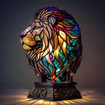 Artistic Animal Stained Glass Lamp for Home Decor