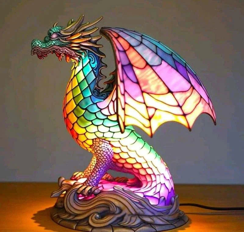 Artistic Animal Stained Glass Lamp for Home Decor