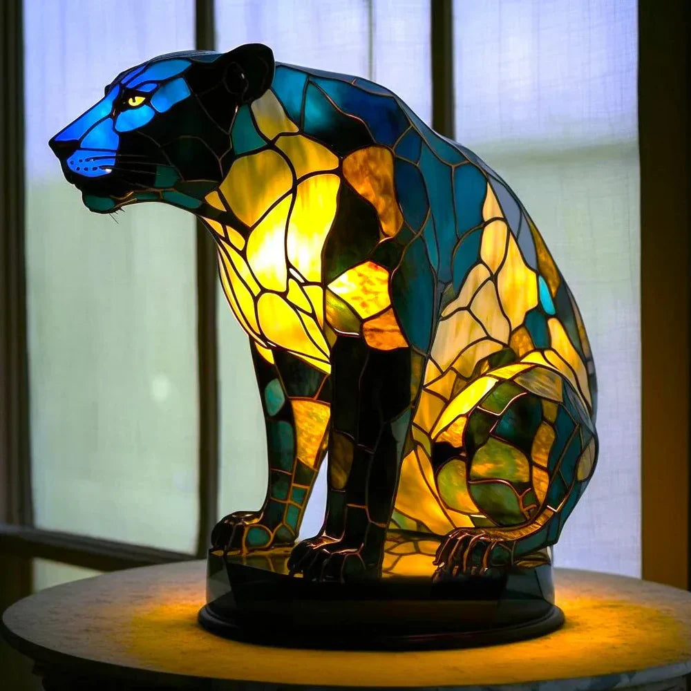 Artistic Animal Stained Glass Lamp for Home Decor