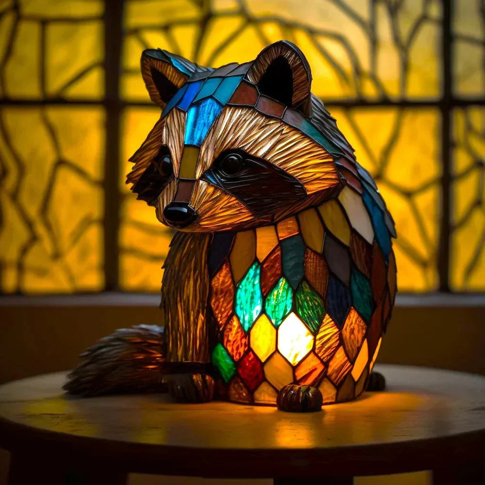 Artistic Animal Stained Glass Lamp for Home Decor