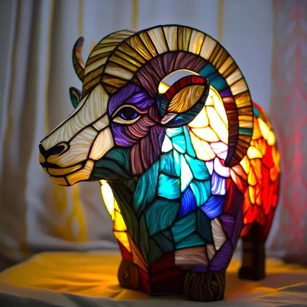 Artistic Animal Stained Glass Lamp for Home Decor